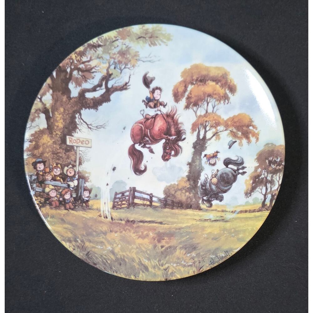 Danbury Mint Royal Worcester Thelwell's Ponies 'The Rodeo' Collector Plate